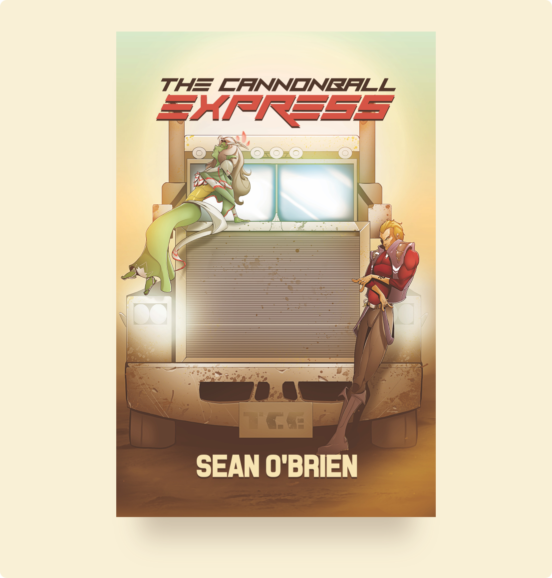 Book cover design for the Cannonball Express. Designed by Johnery