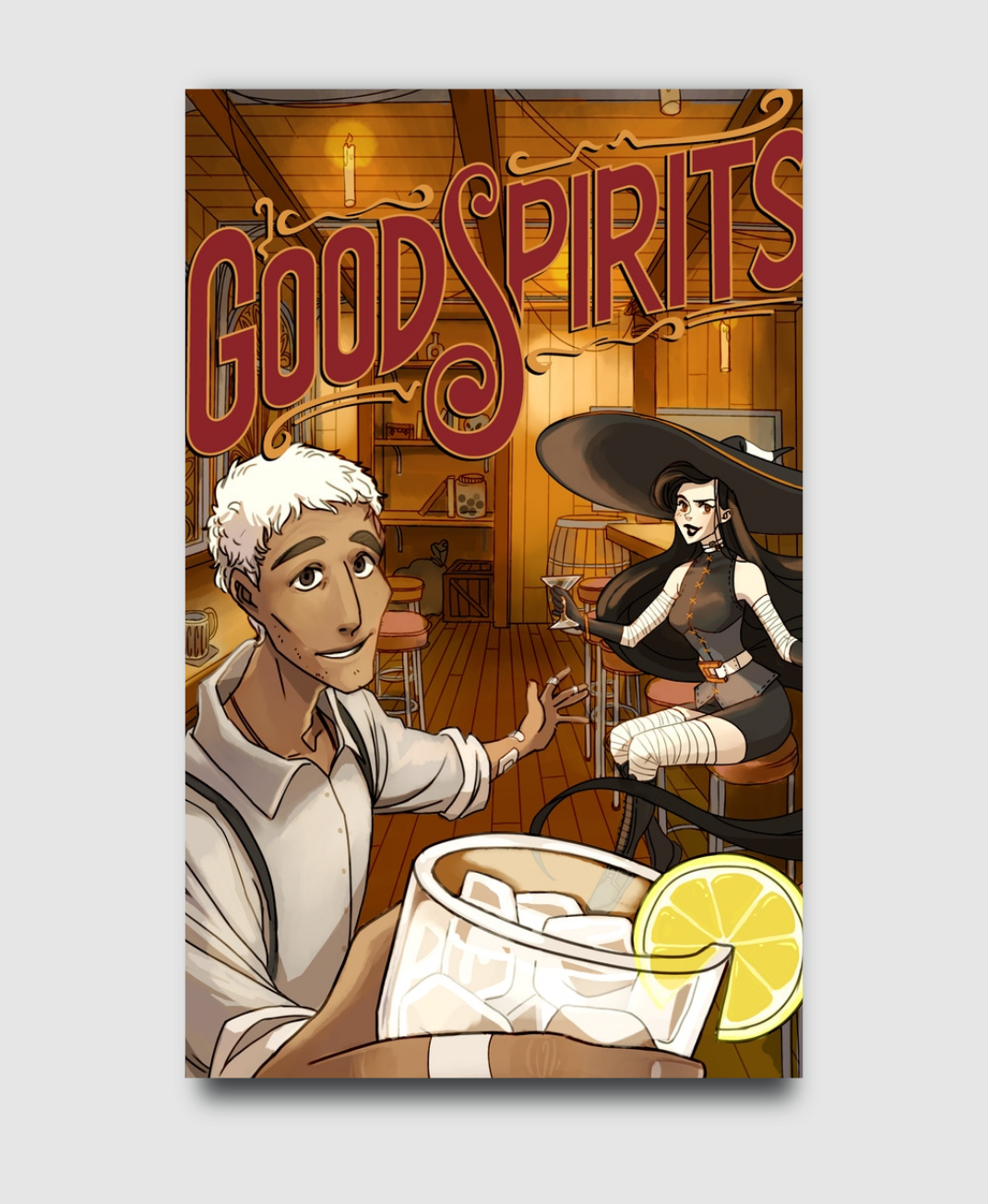 Book cover design for Good Spirits. Designed by Johnery