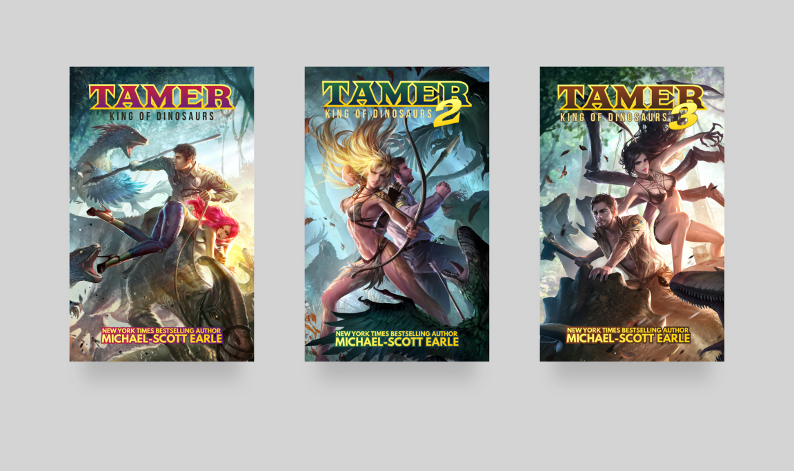 Book cover designs for Tamer. Designed by Johnery