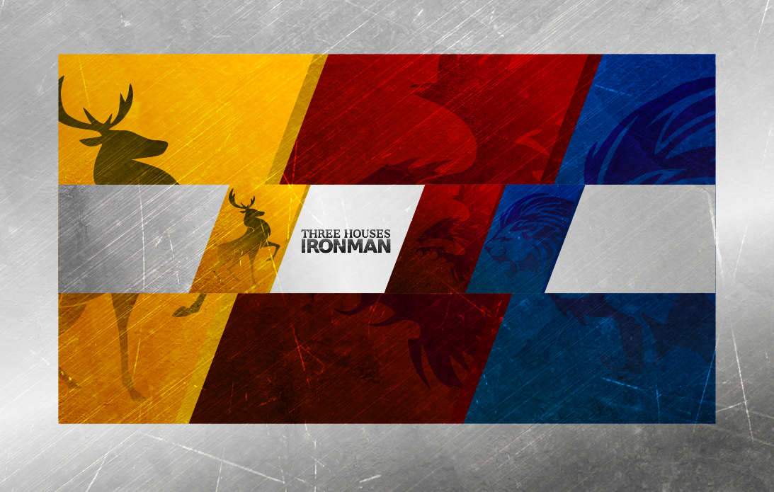 YouTube banner for Three Houses Ironman. Designed by Johnery