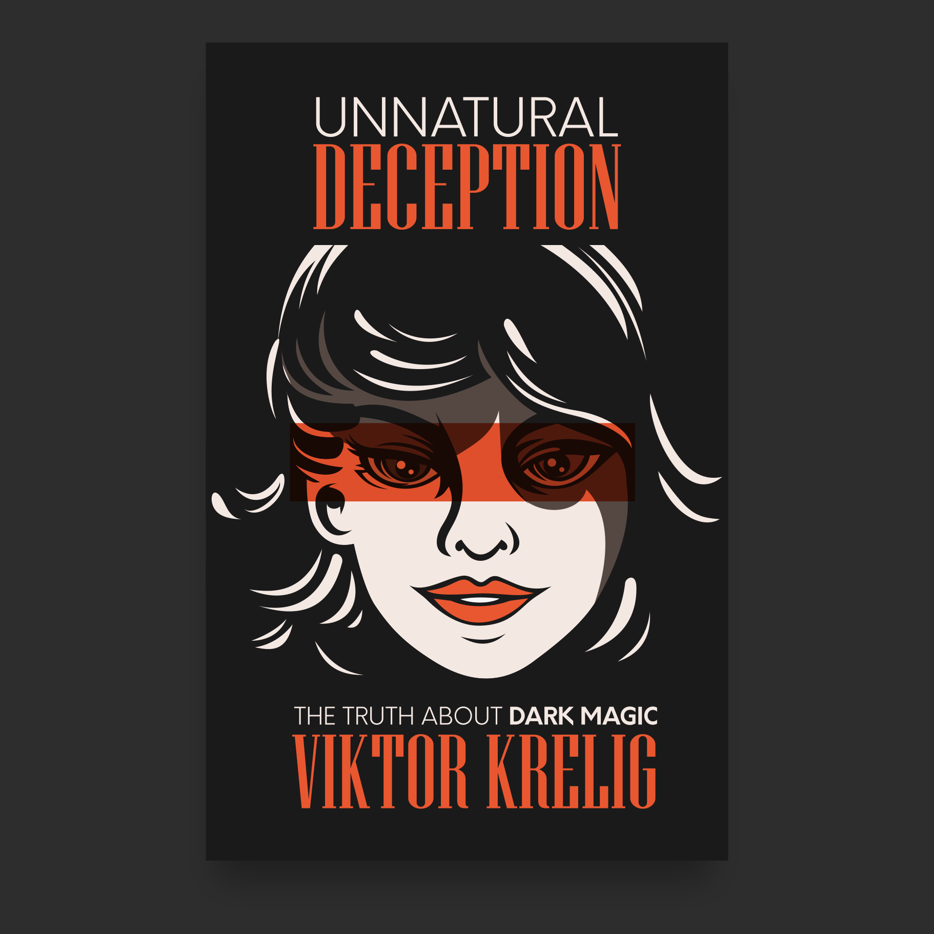 Book cover design for Unnatural Deception. Designed by Johnery