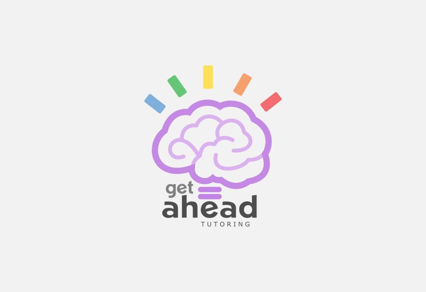 Business logo for Get Ahead Tutoring. Designed by Johnery