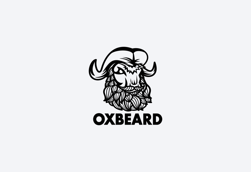 Business logo for Oxbeard. Designed by Johnery