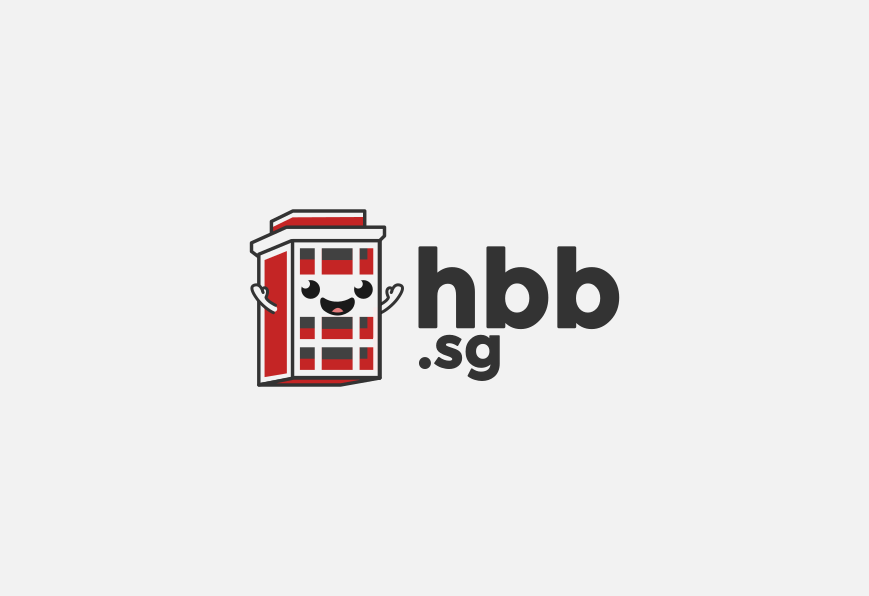 Cartoon logo for hbb.sg. Designed by Johnery