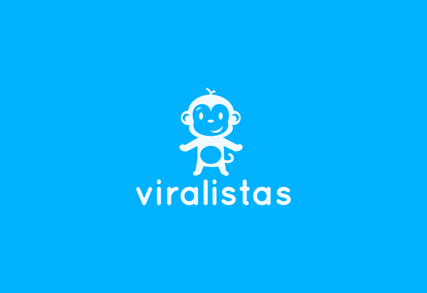 Cartoon logo for Viralistas. Designed by Johnery