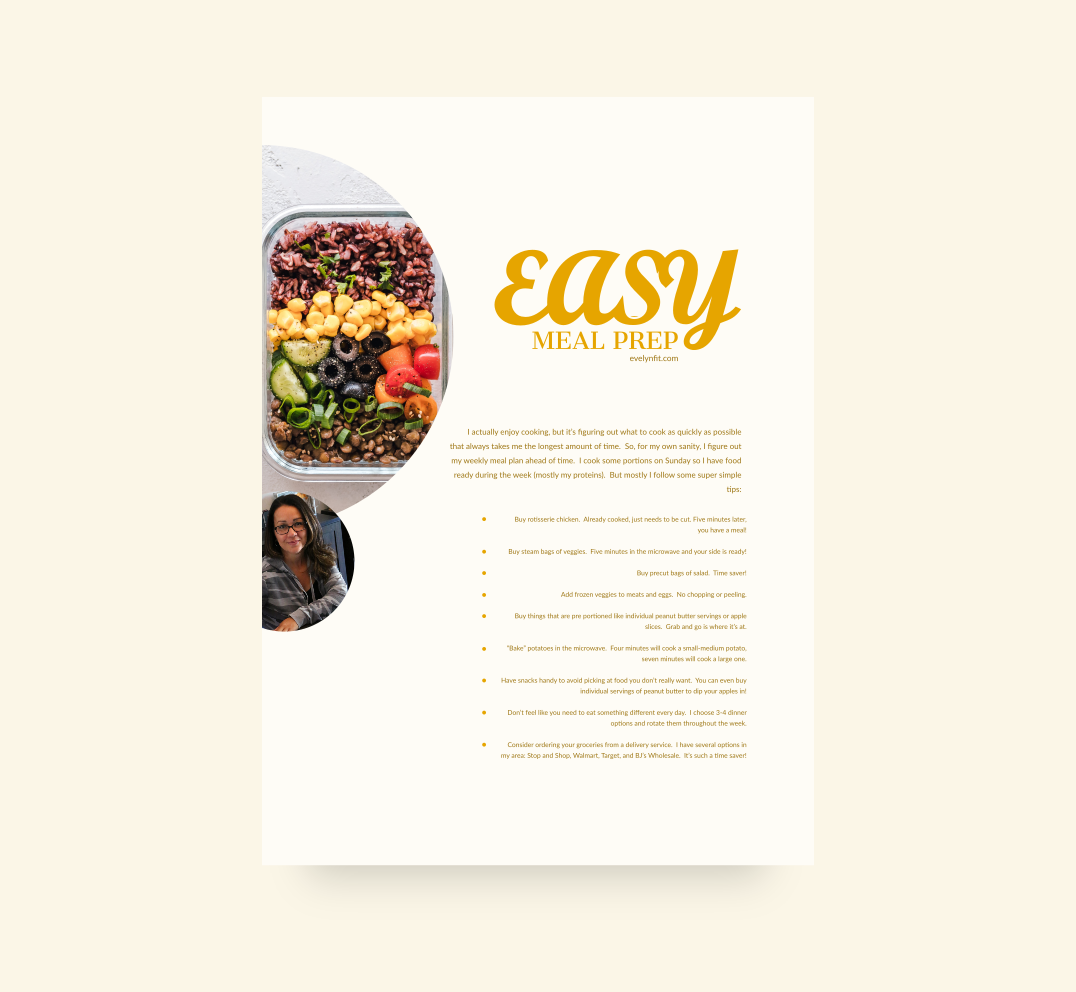 Ebook design for EvelynFit. Designed by Johnery