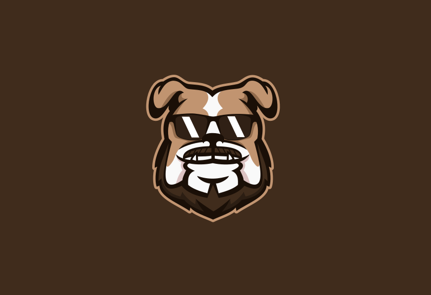 Mascot logo for Bulldog. Designed by Johnery