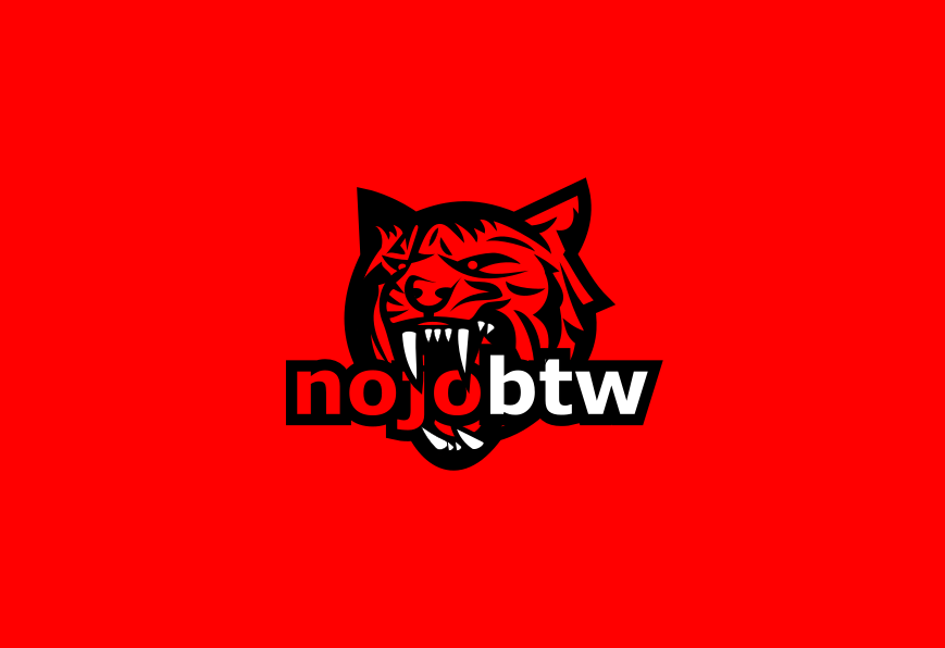 Mascot logo for nojobtw. Designed by Johnery