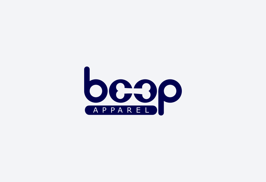 Minimal logo for Boop Apparel. Designed by Johnery