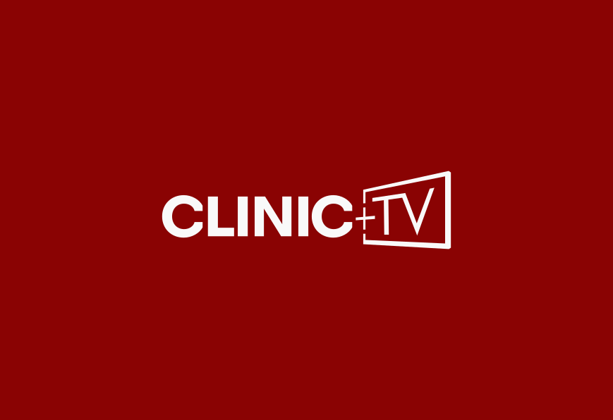 Minimal logo for ClinicTV. Designed by Johnery