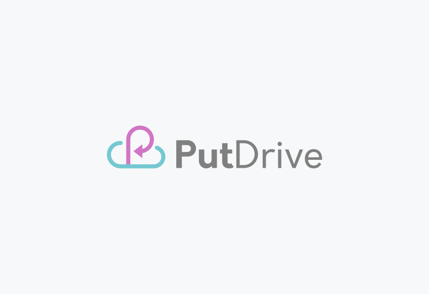 Minimal logo for PutDrive. Designed by Johnery