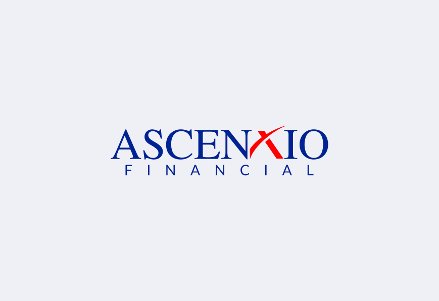 Typography logo for Ascenxio Financial. Designed by Johnery