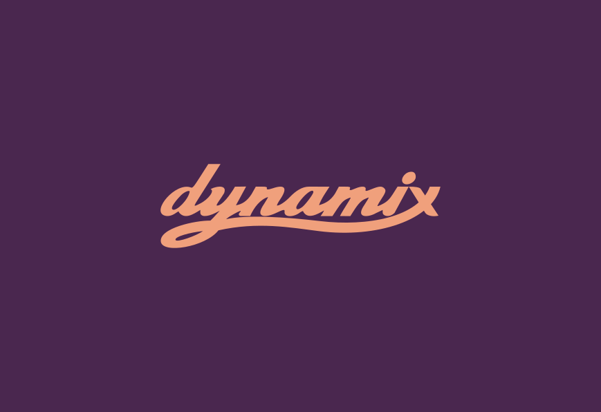 Typography logo for Dynamix. Designed by Johnery