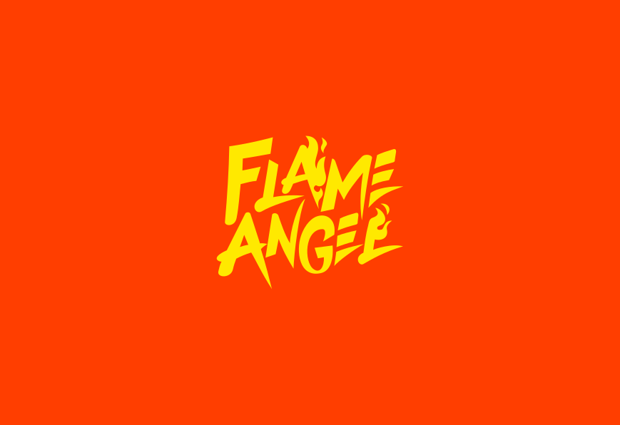 Typography logo for Flame Angel. Designed by Johnery