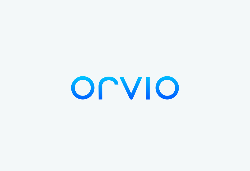 Typography logo for orvio. Designed by Johnery